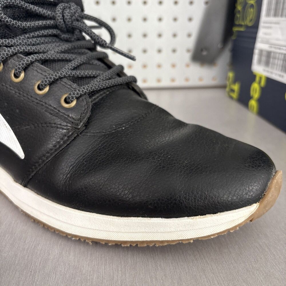 Lakai Griffin Mid Mens Sz 10.5 Black White Leather Weather Treated Skating Shoes - Picture 11 of 16